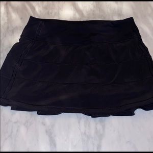lululemon pace rival mid rise skirt black 12” length